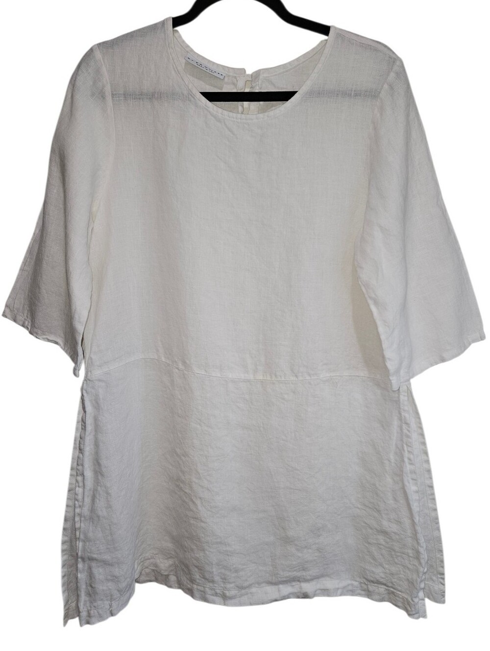 Bryn Walker Linen Tunic Top White Blouse Shirt Women's Size XS Extra Small USA